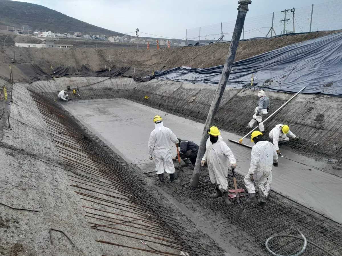 Imagen publicada en la fuente original: La ampliación de la planta de efluentes suma nuevas estructuras