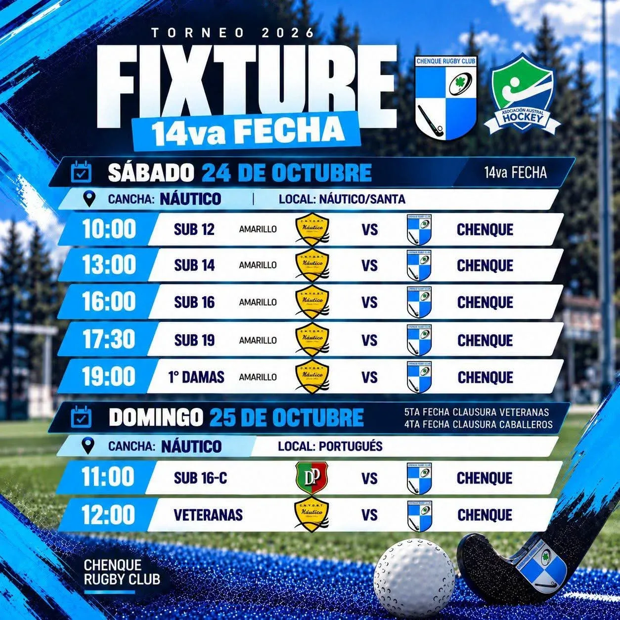 Fin de semana de hockey para Chenque Rugby Club en Rada Tilly