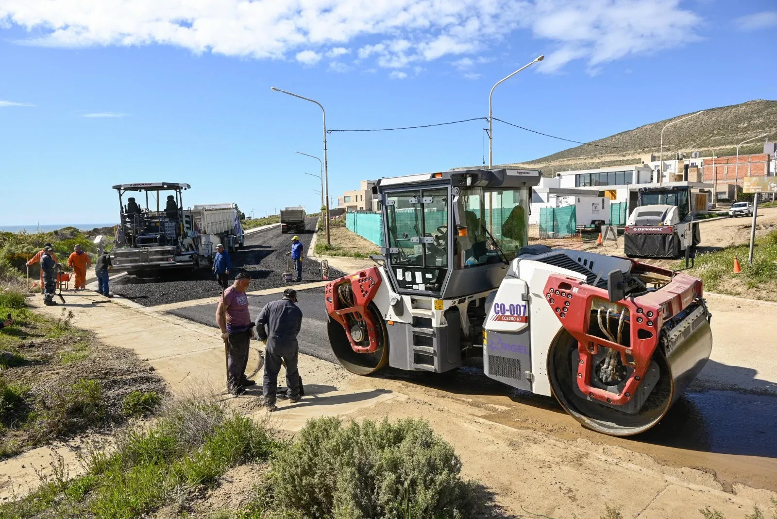 Plan Galina: avanza la pavimentación de 77 cuadras en Rada Tilly