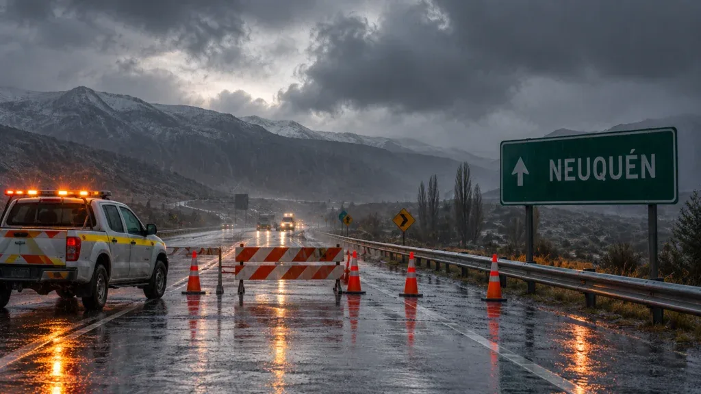 Neuquén: cortaron todas las rutas nacionales por las lluvias de El Niño